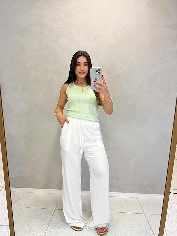 Calça Pantalona Linho