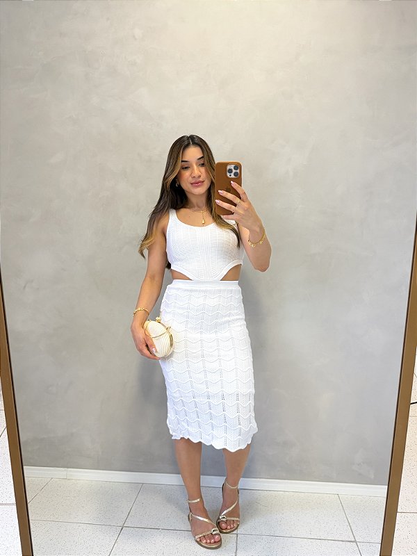 Vestido Recortes Tricô