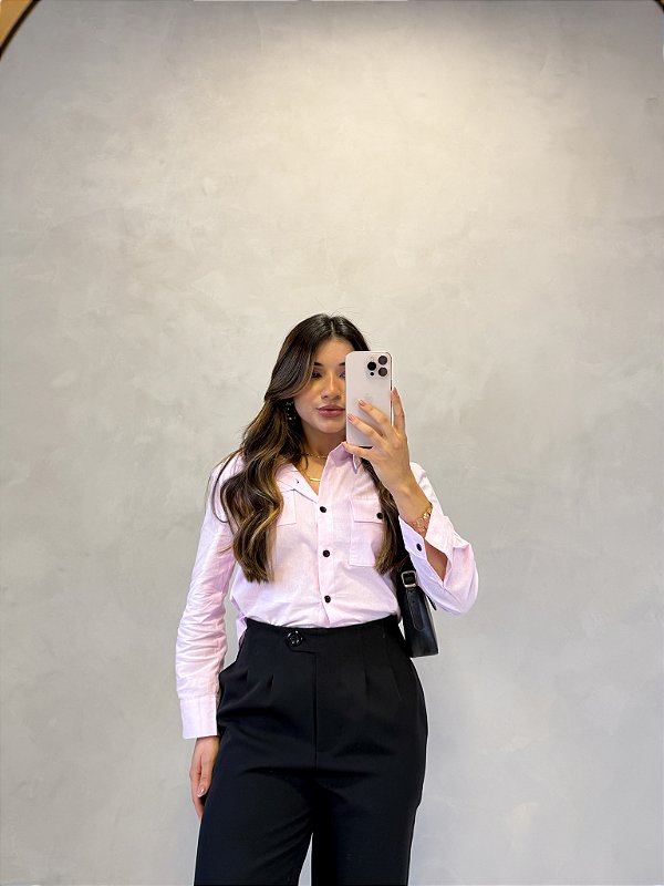 Camisa Botão Destacado