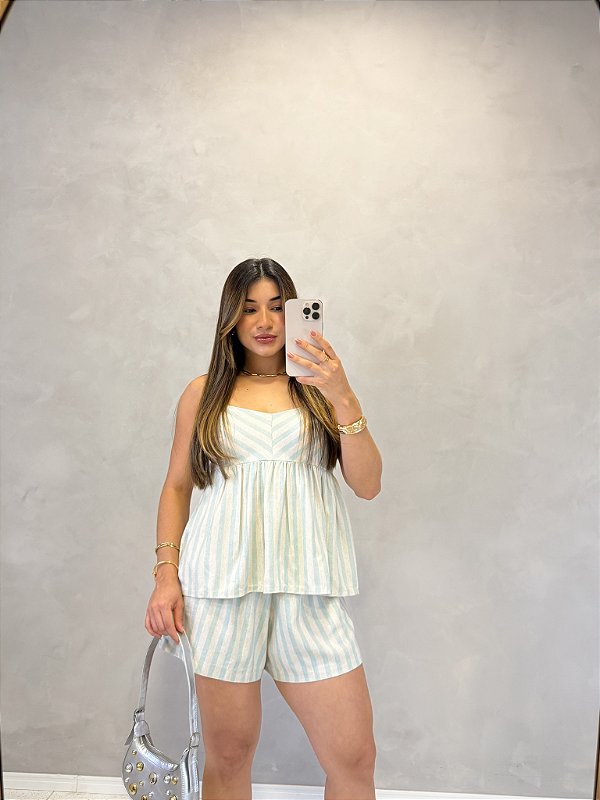 Conjunto Linho Listrado