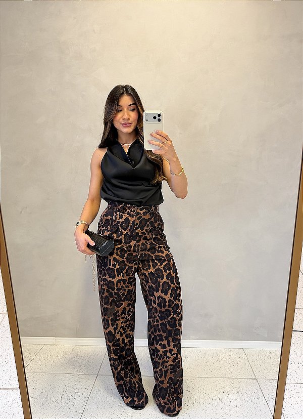 Calça Alfaiataria Animal print
