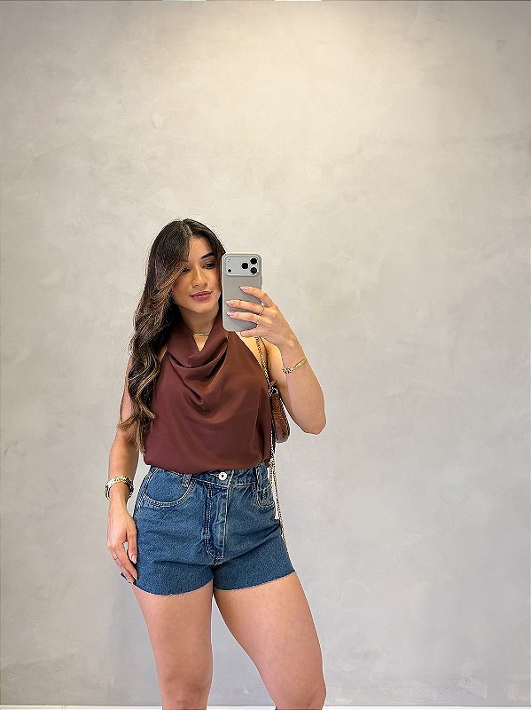 Short Jeans Lavagem Retrô