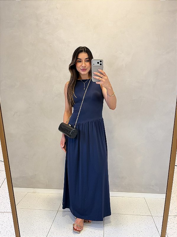 Vestido Poliamida Assimétrico