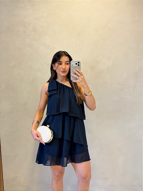 Vestido Camadas Laço