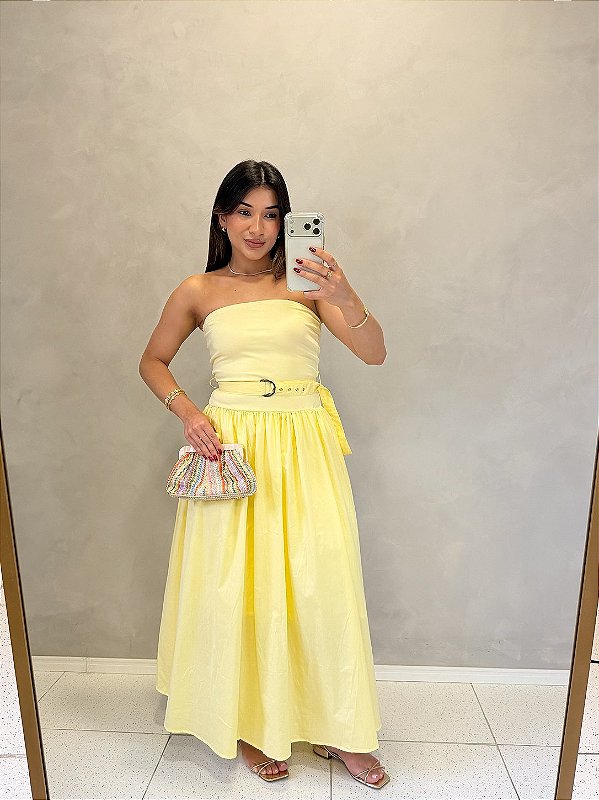 Vestido Longuete Tricoline