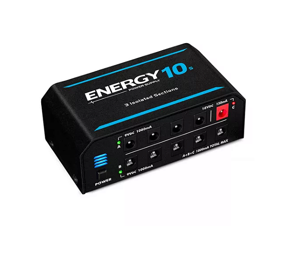 Fonte Landscape para Baixo e Guitarra (10 Pedais) Energy 10s 9 18v 3 Seções Isoladas