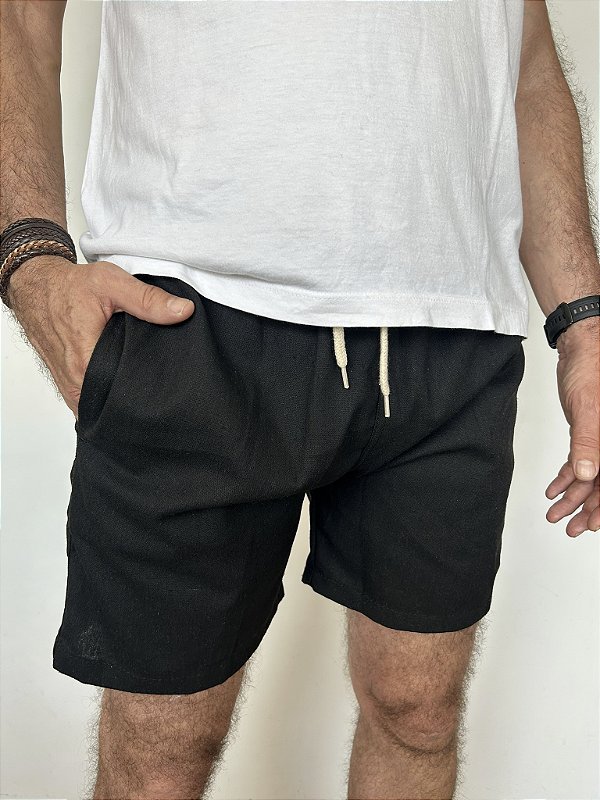 Shorts em Linho MR Hengler Preto