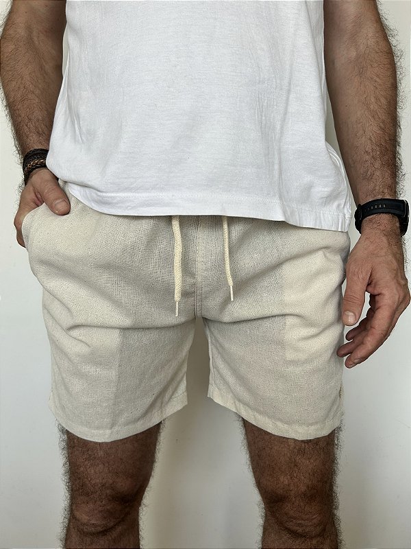 Shorts em Linho MR Hengler Areia