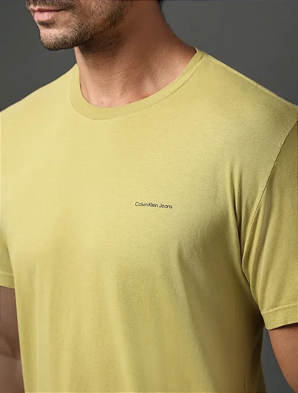 Camiseta Básica Calvin Klein Verde Pistache
