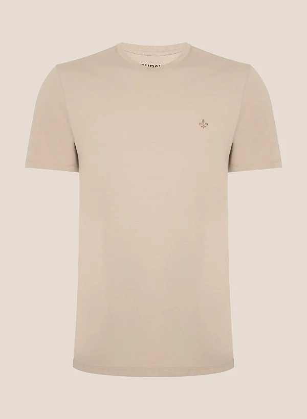 Camiseta Básica Essentials Dudalina 100% Algodão Areia