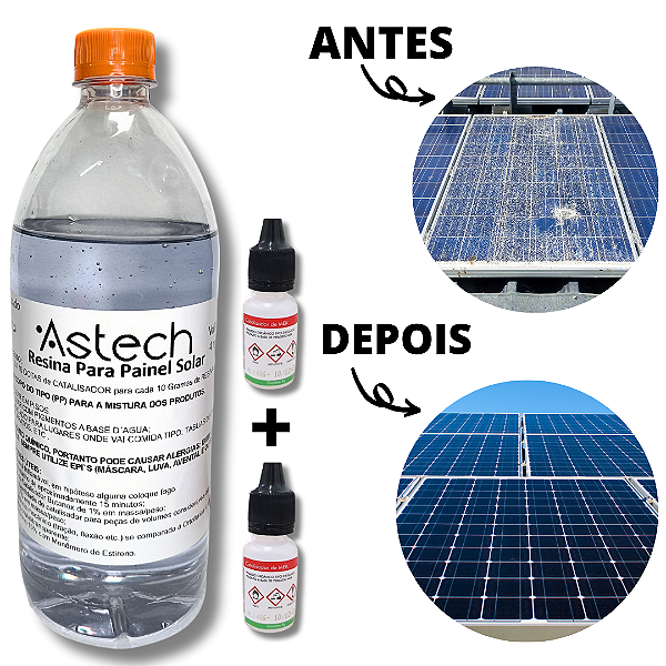Kit Resina para Reparo de Painel Solar Trincado 1Kg + 2 Catalisadores