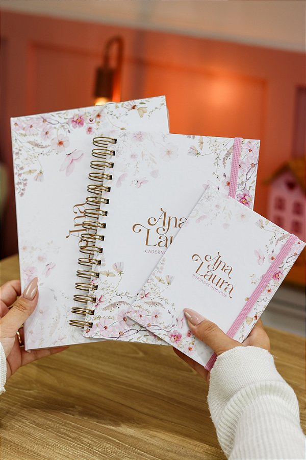 Combo Laura Floral Rosa