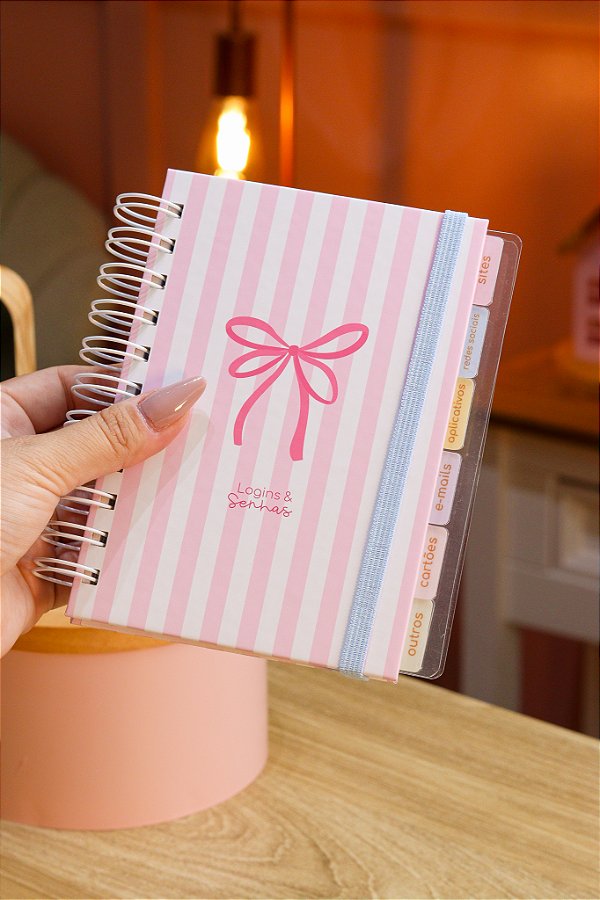 Caderno para  Logins e Senhas – Coleção Fofuricis