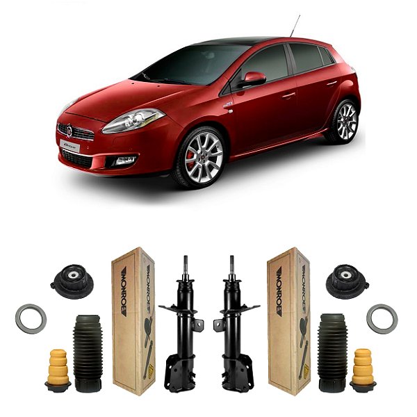 2 Amortecedor Kit Suspensão Dianteira Fiat Bravo 2011 A 2017