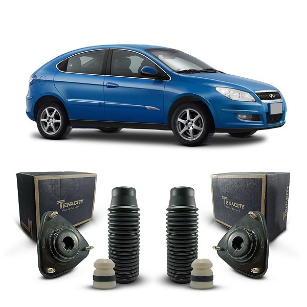 Kit Batente Coxim Dianteiro Chery Cielo Hatch 2010 Até 2012