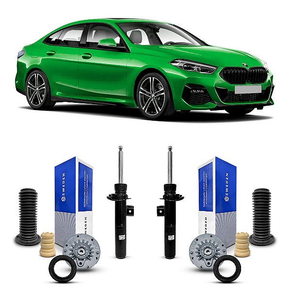 Par Amortecedores + Kit Coxim Dianteiro Bmw 218i 2019 Até 2022