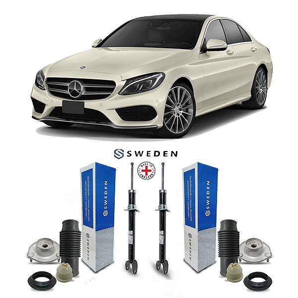 2 Amortecedor Kit Coxim Dianteiro Mercedes C180 2015 A 2019