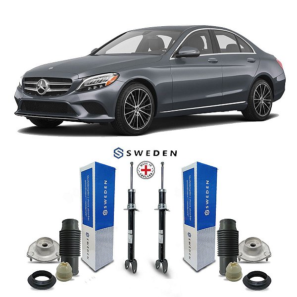 2 Amortecedor Kit Coxim Dianteiro Mercedes C250 2016 A 2019