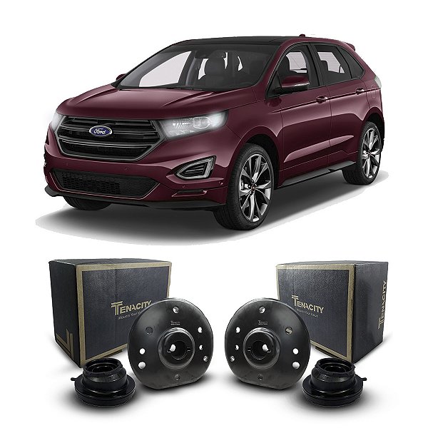 Par Coxim Batente Suporte Batedor Tenacity + Rolamento Suspensão Dianteira Ford Edge 2016 2017 2018 2019