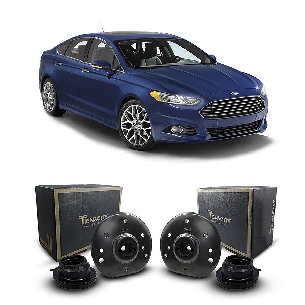 Par Coxim Batente Tenacity Rolamento Suspensão Dianteira Ford Fusion Titanium 2013 2014 2015 2016 2017 2018 2019