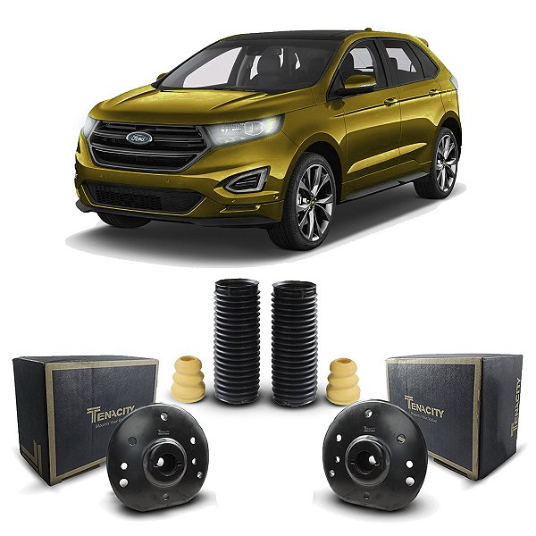 Par Coxim Suporte Tenacity Batente Coifa Suspensão Dianteira Ford Edge 2016 2017 2018 2019