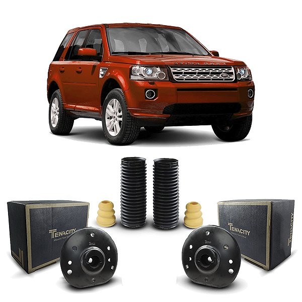 Par Coxim Batedor Tenacity Batente Coifa Suspensão Dianteira Freelander 2 2007 2008 2009 2010 2011 2012 2013 2014 2015