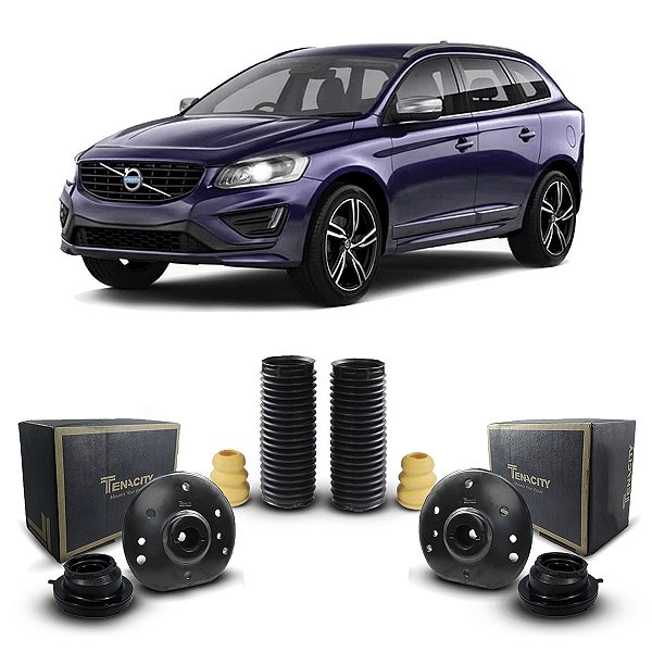 Par Kit Coxim Rolamento Batente Coifa Amortecedor Dianteiro Volvo XC60 2009 2010 2011 2012 2013 2014 2015 2016 2017