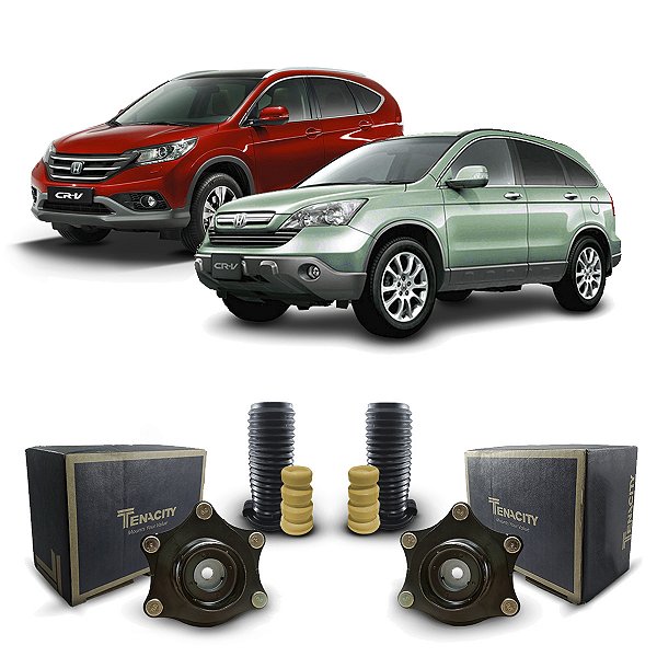 Par Coxim Batedor Suporte Tenacity Batente Coifa Dianteiro Honda CRV 2007 2008 2009 2010 2011 2012 2013 2014 2015 2016
