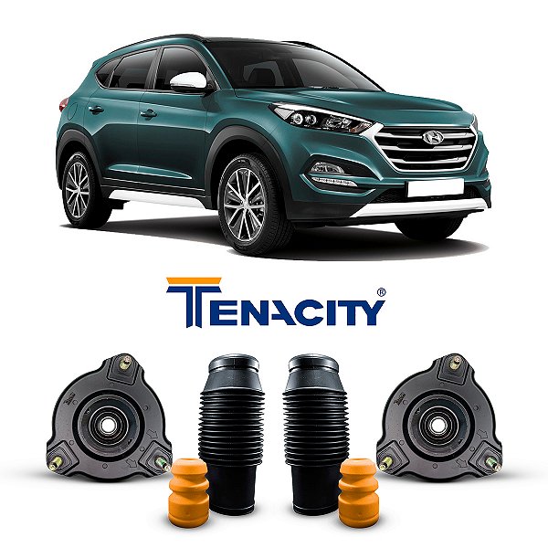 Par Kit Suporte Coxim + Batente Coifa Amortecedor Dianteiro Hyundai New Tucson 2017 2018 2019 2020 2021