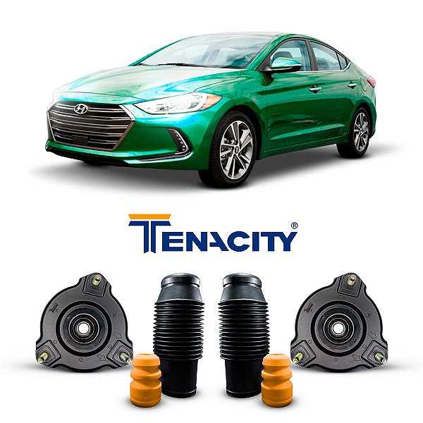 2 Kit Reparo Coxim Suporte C/ Batente Coifa Suspensão Dianteira Hyundai Elantra 2016 2017 2018