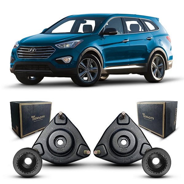 2 Coxim Batedor Batente Suporte Original Tenacity Rolamento Amortecedor Dianteiro Hyundai Grand Santa Fé 2014 2015 2016