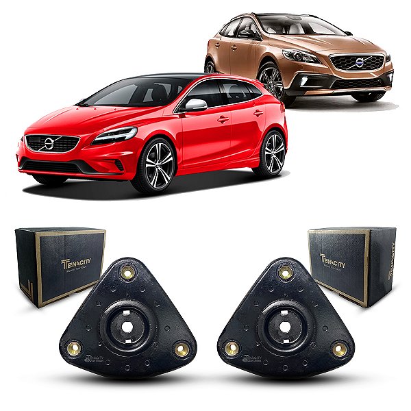 Par Coxim Batedor Batente Suporte Original Tenacity Amortecedor Dianteiro Volvo V40 2013 2014 2015 2016 2017 2018 2019