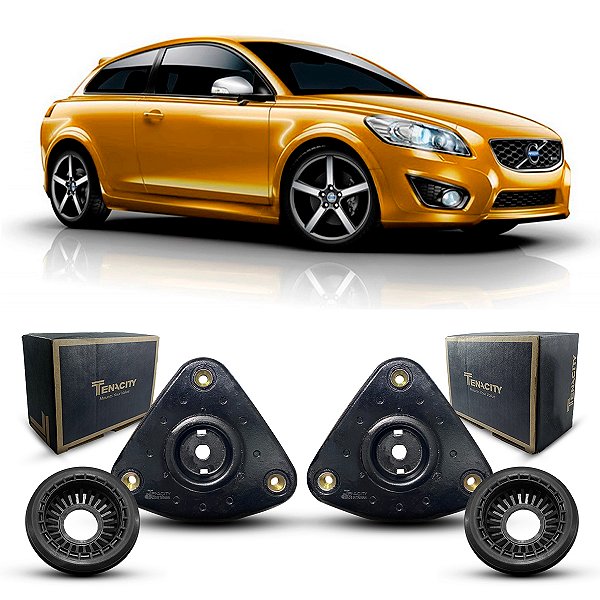 Par Reparo Coxim Batedor Batente Suporte + Rolamento Amortecedor Dianteiro Volvo C30 2008 2009 2010 2011 2012 2013