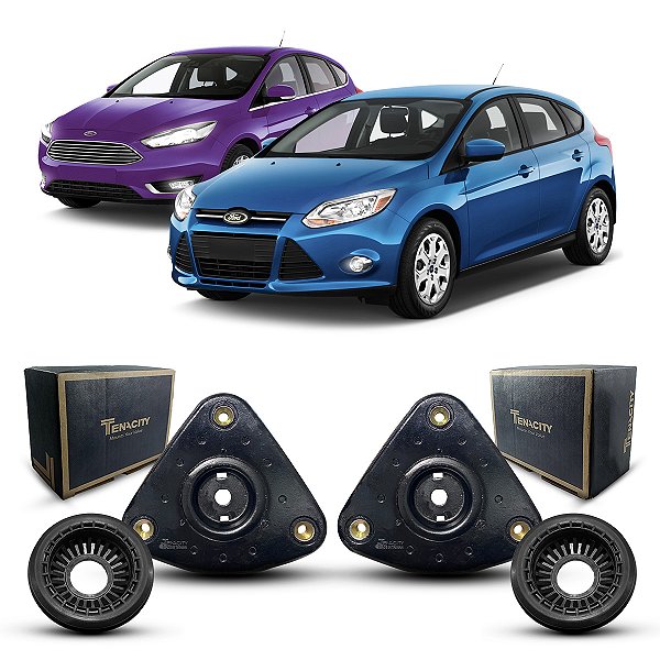 Par Coxim Batedor Batente Suporte + Rolamento Amortecedor Dianteiro Ford Focus Hatch 2014 2015 2016 2017 2018 2019