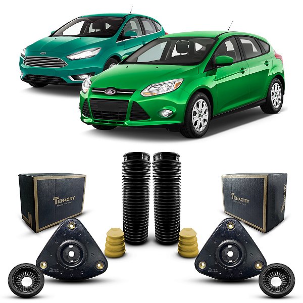 Par Kit Coxim Suporte Batente Coifa Rolamento Amortecedor Dianteiro Ford Focus Hatch 2014 2015 2016 2017 2018 2019