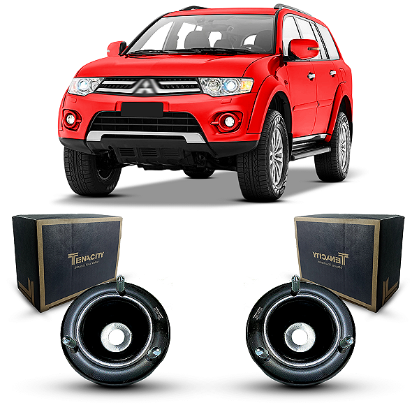 Par Coxim Batente Batedor Suporte Amortecedor Dianteiro Tenacity Mitsubishi Pajero Dakar 2013 2014 2015 2016 2017 2018
