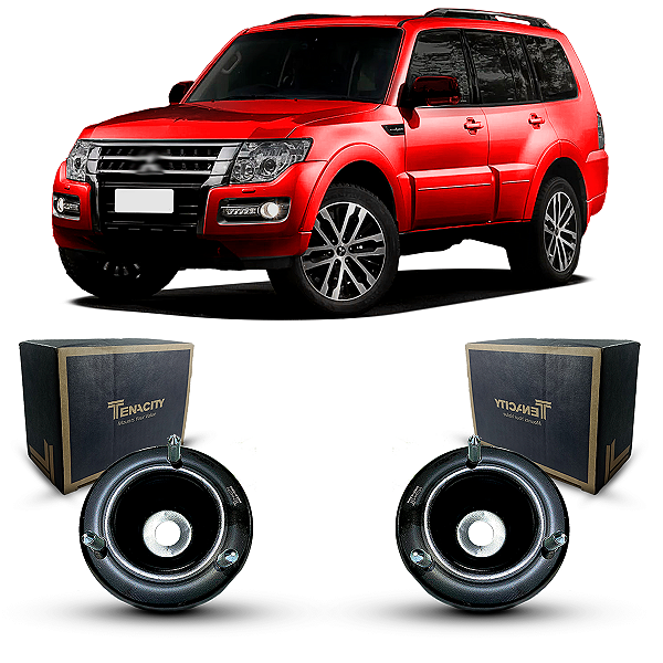 Par Coxim Batente Suporte Amortecedor Dianteiro Tenacity Mitsubishi Pajero Full 2015 2016 2017 2018 2019 2020 2021
