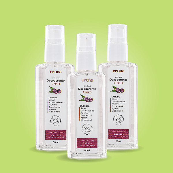 Kit Trio - Desodorantes Natural Açaí Prune