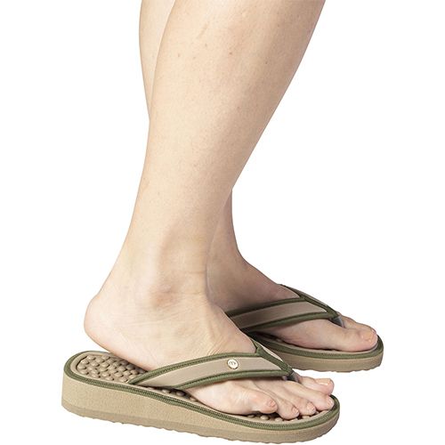 Chinelo de Dedo Anabela Classic para Esporão e Fascite Plantar Mundoflex - Verde Militar