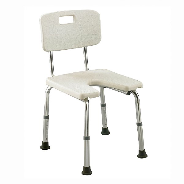 Cadeira de Banho em Alumínio sem Braço c/ Abertura Higiênica Zimedical ALK406