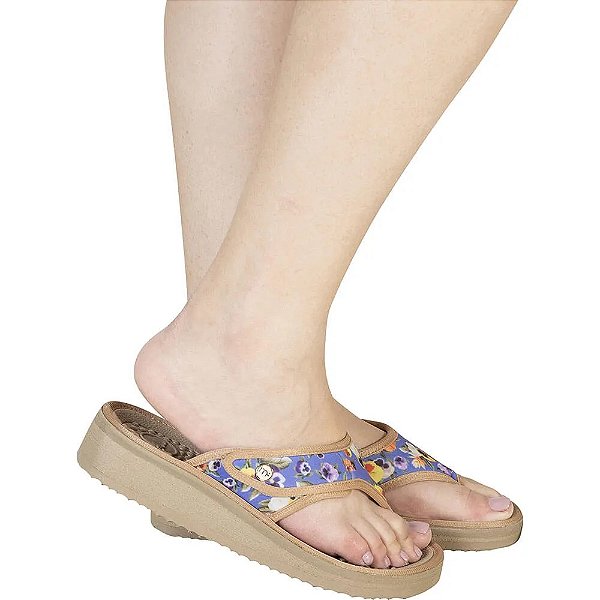 Birken Universal Ortopédica Para Esporão e Fascite Plantar Mundoflex – Floral Roxo