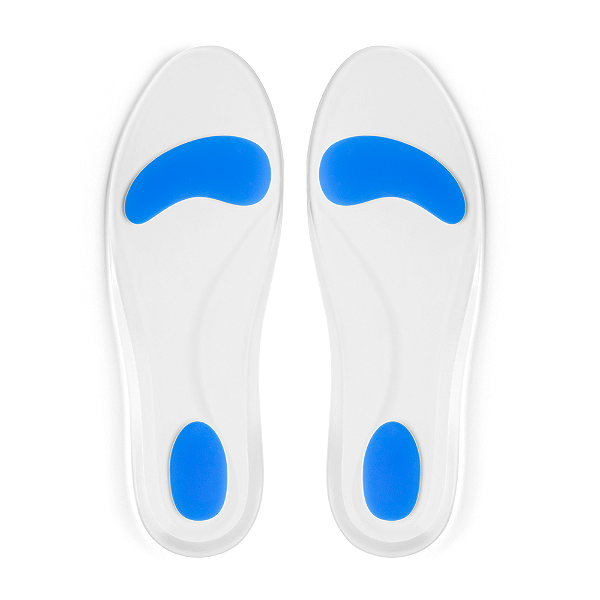 Palmilha com Arco Terapêutico e Ponto Azul 100% Silicone - Hidroligth