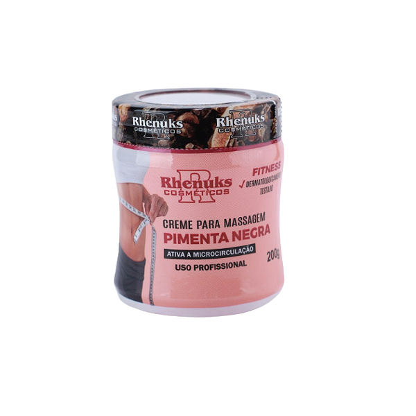 01 Pote Creme Massageador Pimenta Negra