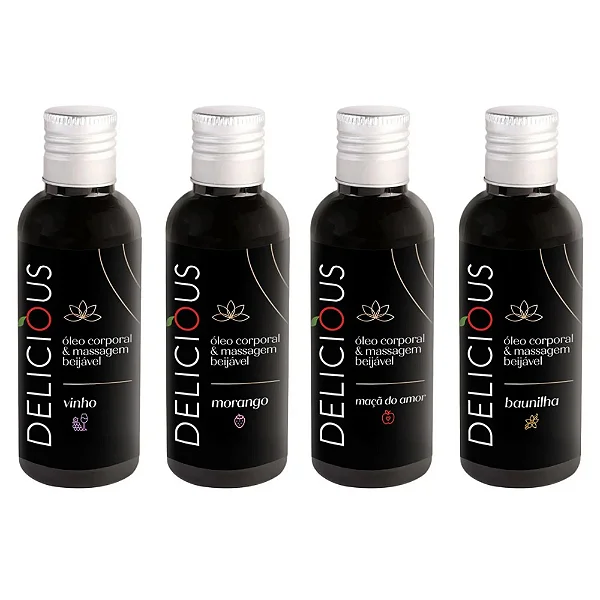 Óleo de Massagem Corporal e Beijável - 120 ml - Delicious