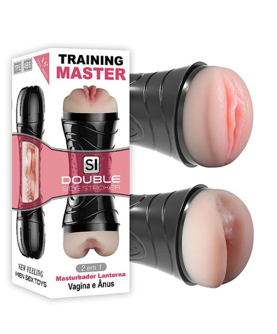 MASTURBADOR LANTERNA MINI DUPLA - VAGINA E ANUS