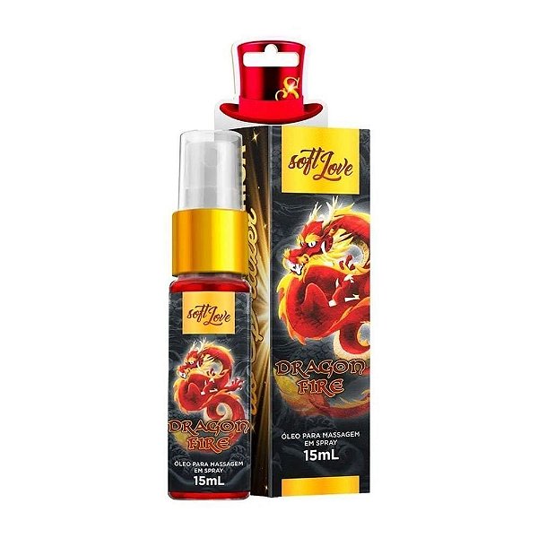 Dragon Fire Óleo Funcional Para Massagem em Jatos - 15ml - Soft Love