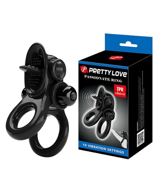 Anel Peniano Duplo Com Vibrador - Pretty Love