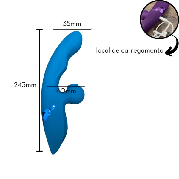 Vibrador 3 Em 1 Com Aquecimento Roxo