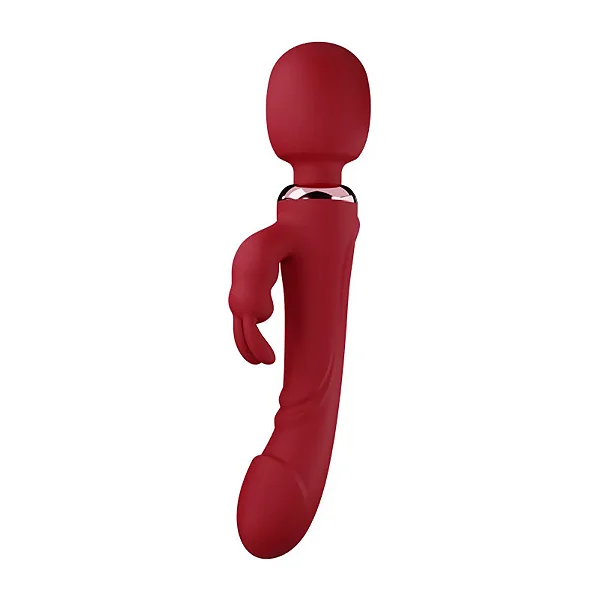 Vibrador Ponto G Com Estimulador Rabbit E Varinha Mágica