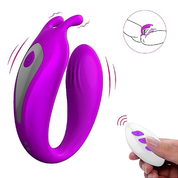 Aixasia Couple Vibrating - Vibrador Recarregável Para Casais Com Controle Wireless - 12 Modos de Vibração - Roxo